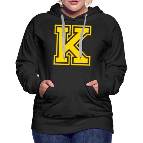 Letter k – Capital Athletic Alphabet Monogram - Women's Premium Hoodie
