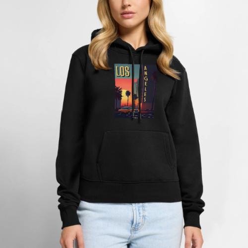 Vintage car in Hollywood Los Angeles - Women's Premium Hoodie