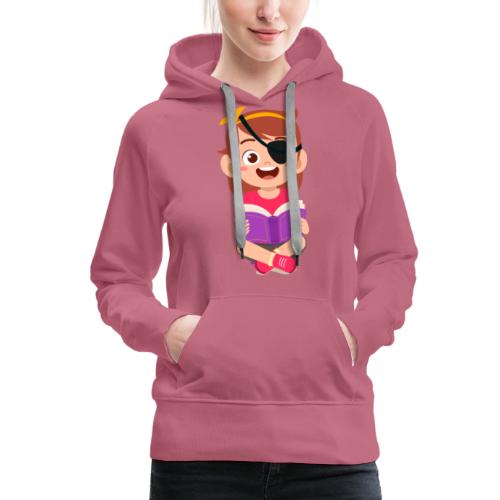 Little girl with eye patch - Women's Premium Hoodie