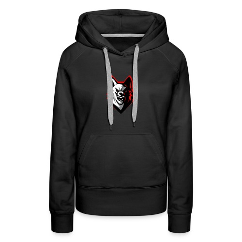 clean wolf logo by akther brothers no watermark - Women's Premium Hoodie