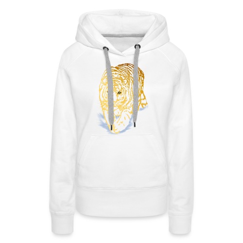 Golden Snow Tiger - Women's Premium Hoodie