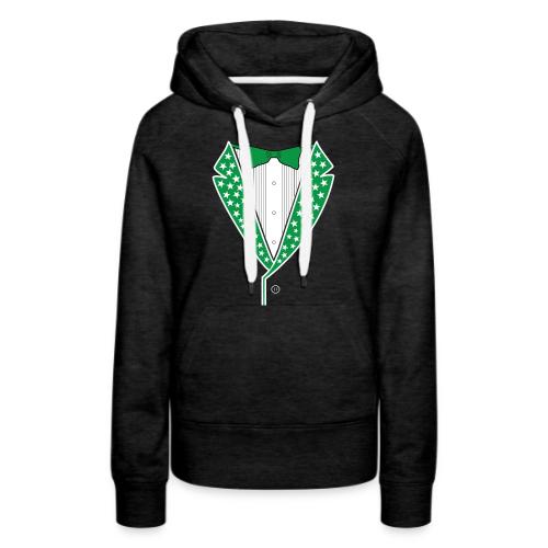 Star Tuxedo in Green PNG - Women's Premium Hoodie