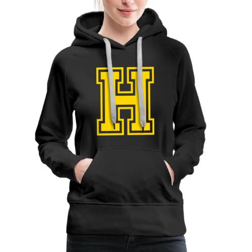 Letter H – Capital Athletic Alphabet Monogram - Women's Premium Hoodie