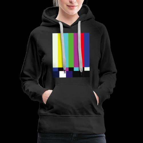 This is a TV Test | Retro Television Broadcast - Women's Premium Hoodie