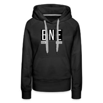 BNE - Brisbane - Queensland Australia - Airport Code Souvenir or Gift Design - Women's Premium Hoodie - black - Front - Julia (174cm)