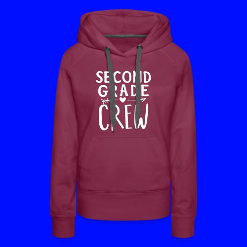 Second Grade Crew Heart Teacher T-Shirts - Women's Premium Hoodie