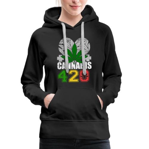 Clever 420 Smoker World Weed Marijuana Design - Women's Premium Hoodie