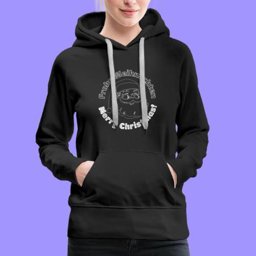 Frohe Weihnachten Merry Christmas Santa Line Art - Women's Premium Hoodie