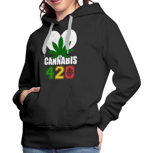 Sidesplitting 420 Love Herb Weed Marijuana Design - Women's Premium Hoodie