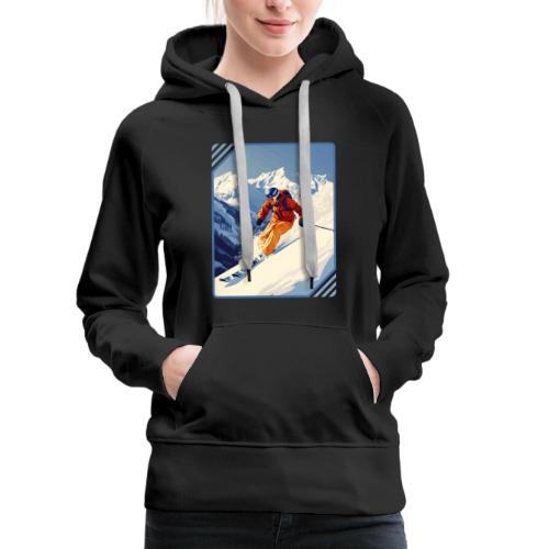 Mountain Skiing Vibes - Women's Premium Hoodie