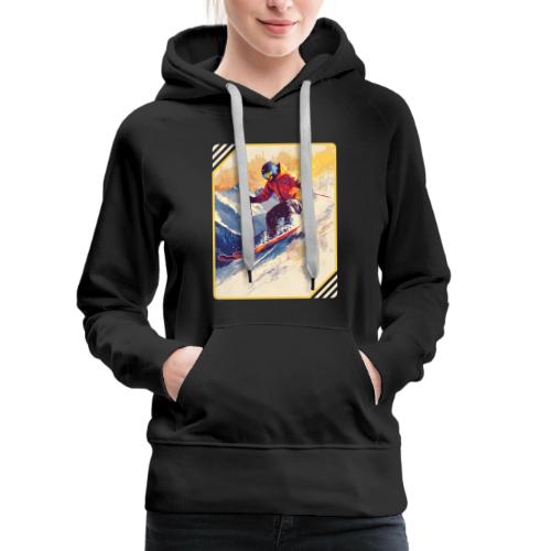 Skiing Through Snow Dreams - Women's Premium Hoodie