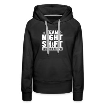 Nurse Nursing Heartbeat - Women's Premium Hoodie - black - Front - Julia (174cm)