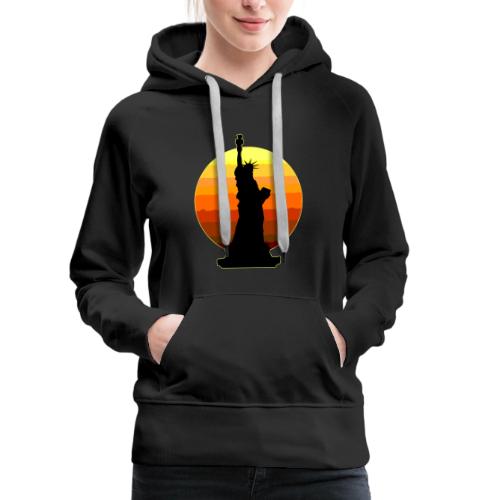 USA: Golden Horizon Liberty - Women's Premium Hoodie