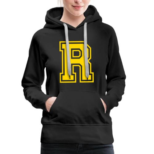 Letter R – Capital Athletic Alphabet Monogram - Women's Premium Hoodie