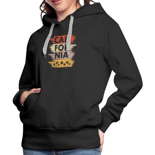 California with palm trees design - Women's Premium Hoodie