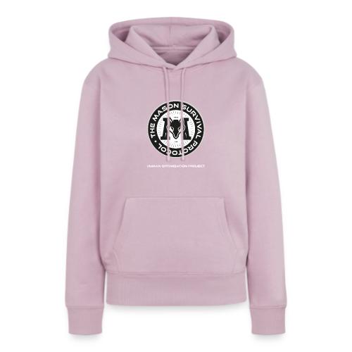 MasonSurvival Protocol White Text - Women's Premium Hoodie