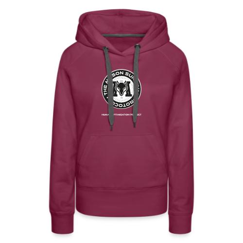 MasonSurvival Protocol White Text - Women's Premium Hoodie