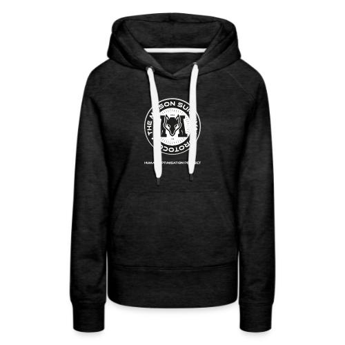 MasonSurvival Protocol White Text - Women's Premium Hoodie