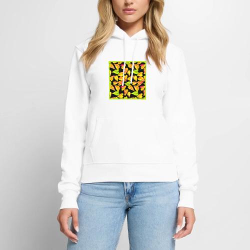 Neon Leaf Art Elegance - Women's Premium Hoodie