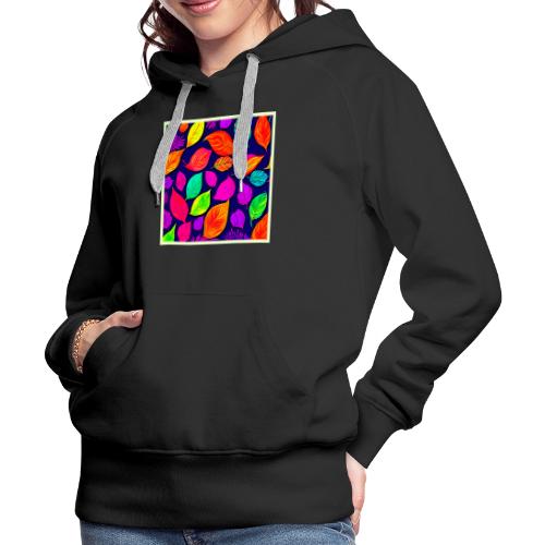 Colorful fall leaves Artwork - Women's Premium Hoodie