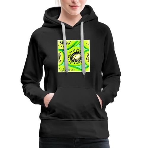 Kiwi Slices, Vibrant and Fresh - Women's Premium Hoodie