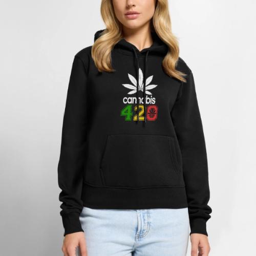 Humorous 420 Authentic Herb Weed Marijuana Design - Women's Premium Hoodie