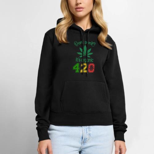 Joshing 420 Organic Herb Weed Marijuana Design - Women's Premium Hoodie