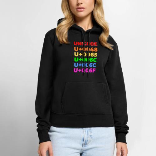 Hello, in unicode - Women's Premium Hoodie