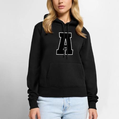 Varsity Letter A Athletic Monogram Design - Women's Premium Hoodie