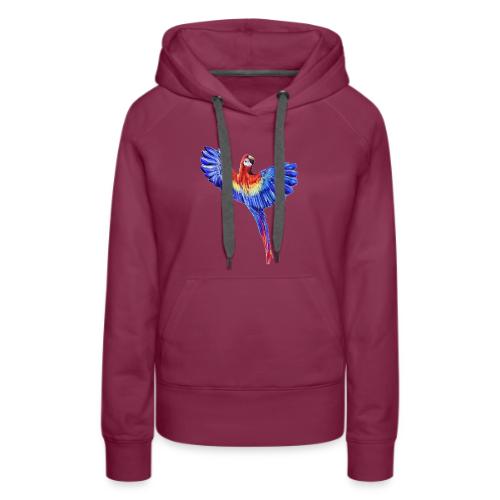 Scarlet macaw parrot - Women's Premium Hoodie