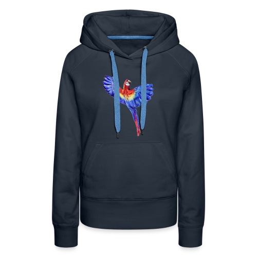 Scarlet macaw parrot - Women's Premium Hoodie