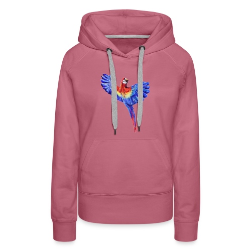 Scarlet macaw parrot - Women's Premium Hoodie