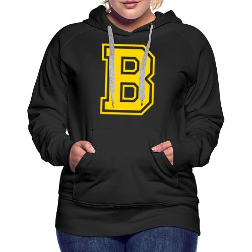 Letter B – Capital Athletic Alphabet Monogram - Women's Premium Hoodie