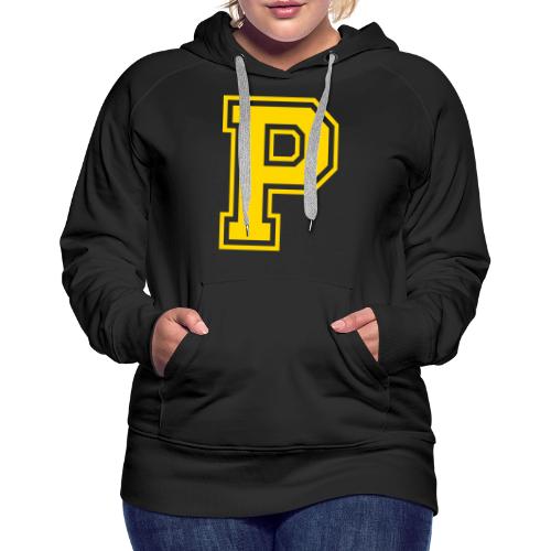Letter P – Capital Athletic Alphabet Monogram - Women's Premium Hoodie
