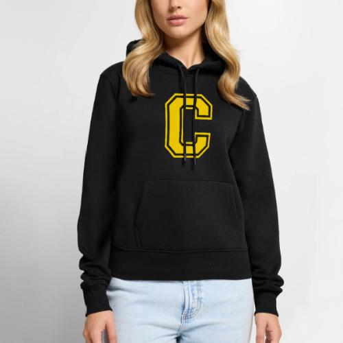Letter C – Capital Athletic Alphabet Monogram - Women's Premium Hoodie