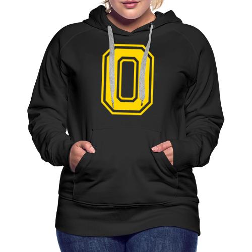 Letter O – Capital Athletic Alphabet Monogram - Women's Premium Hoodie
