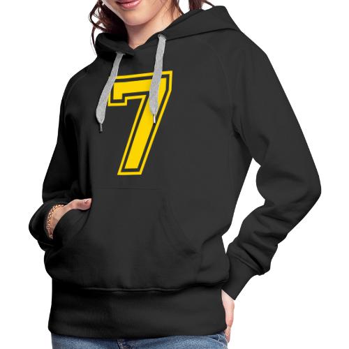 Number 7 in a classic athletic collegiate font - Women's Premium Hoodie