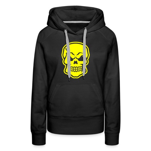 Skull vector yellow - Women's Premium Hoodie
