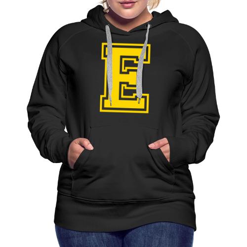 Letter E – Capital Athletic Alphabet Monogram - Women's Premium Hoodie