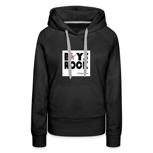 BOYS ROCK BLACK - Women's Premium Hoodie