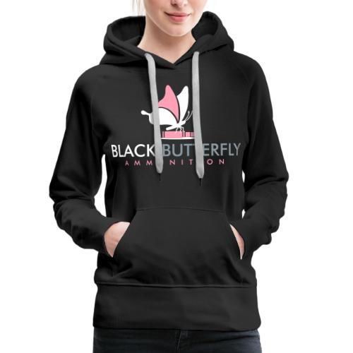 Black Butterfly Floating Logo - Women's Premium Hoodie