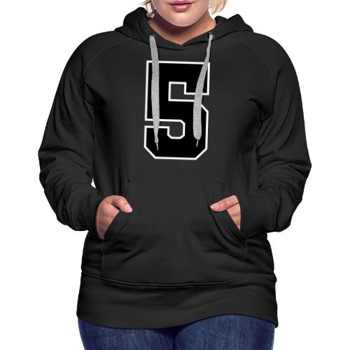 Varsity Number 5 Athletic Design - Women's Premium Hoodie
