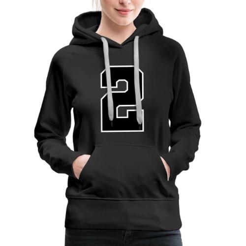 Varsity Number 2 Sports Design - Women's Premium Hoodie