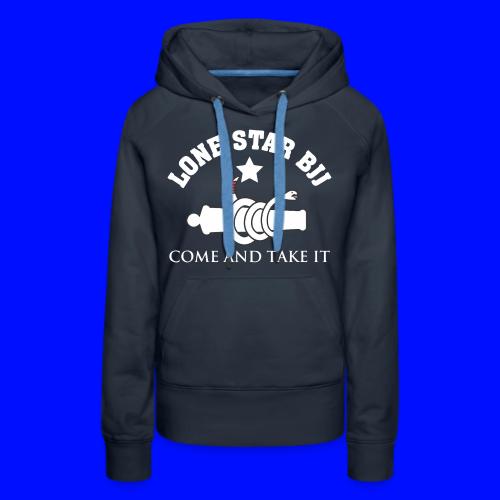 Lone Star BJJ - Come and Take It - White and Red - Women's Premium Hoodie