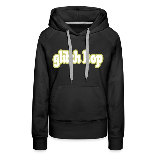 Glitch Hop Design Yellow png - Women's Premium Hoodie