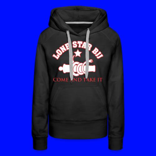 LONE STAR BRAZILIAN JIU-JITSU - Red and white - Women's Premium Hoodie