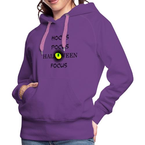 Hocus Pocus Halloween Focus Word Art - Women's Premium Hoodie