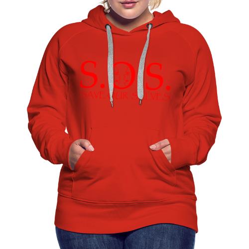 sos red - Women's Premium Hoodie