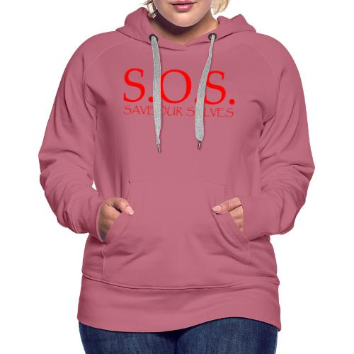 sos no emotion red - Women's Premium Hoodie