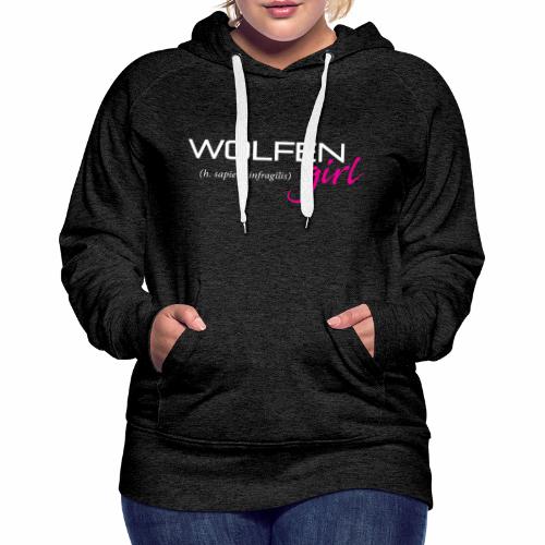 Wolfen Girl on Dark - Women's Premium Hoodie